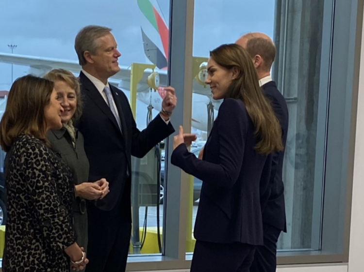 Exclusive look at royals meeting Gov Charlie Baker at Logan