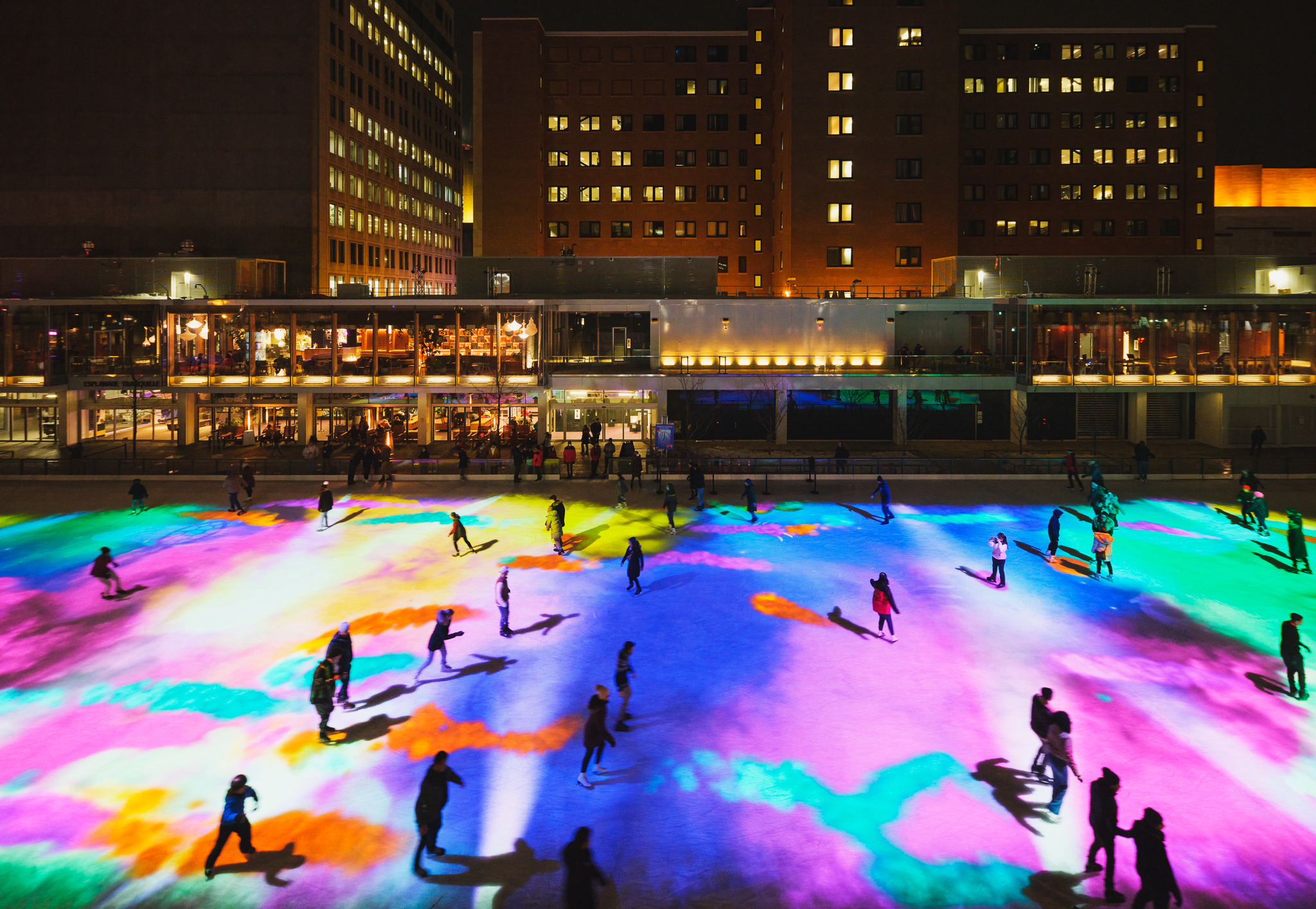 The biggest outdoor skating rink in downtown Montreal is open!