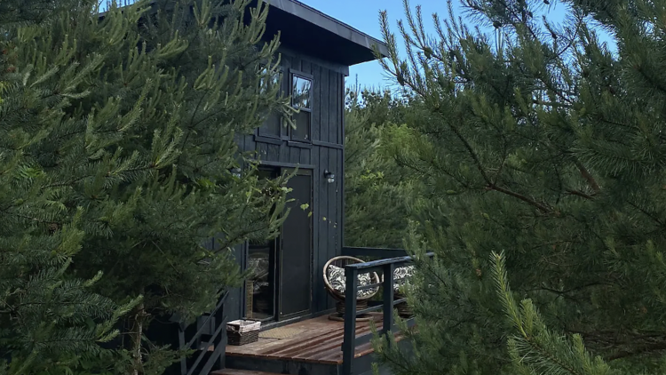 The off-grid glamping cabin in New Carlisle