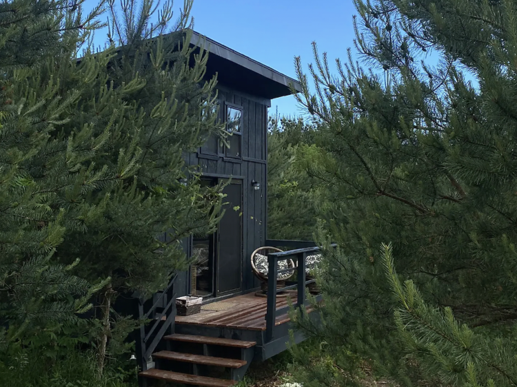 The off-grid glamping cabin in New Carlisle