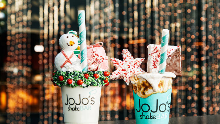 A milkshake and hot chocolate from JoJo's shakeBar