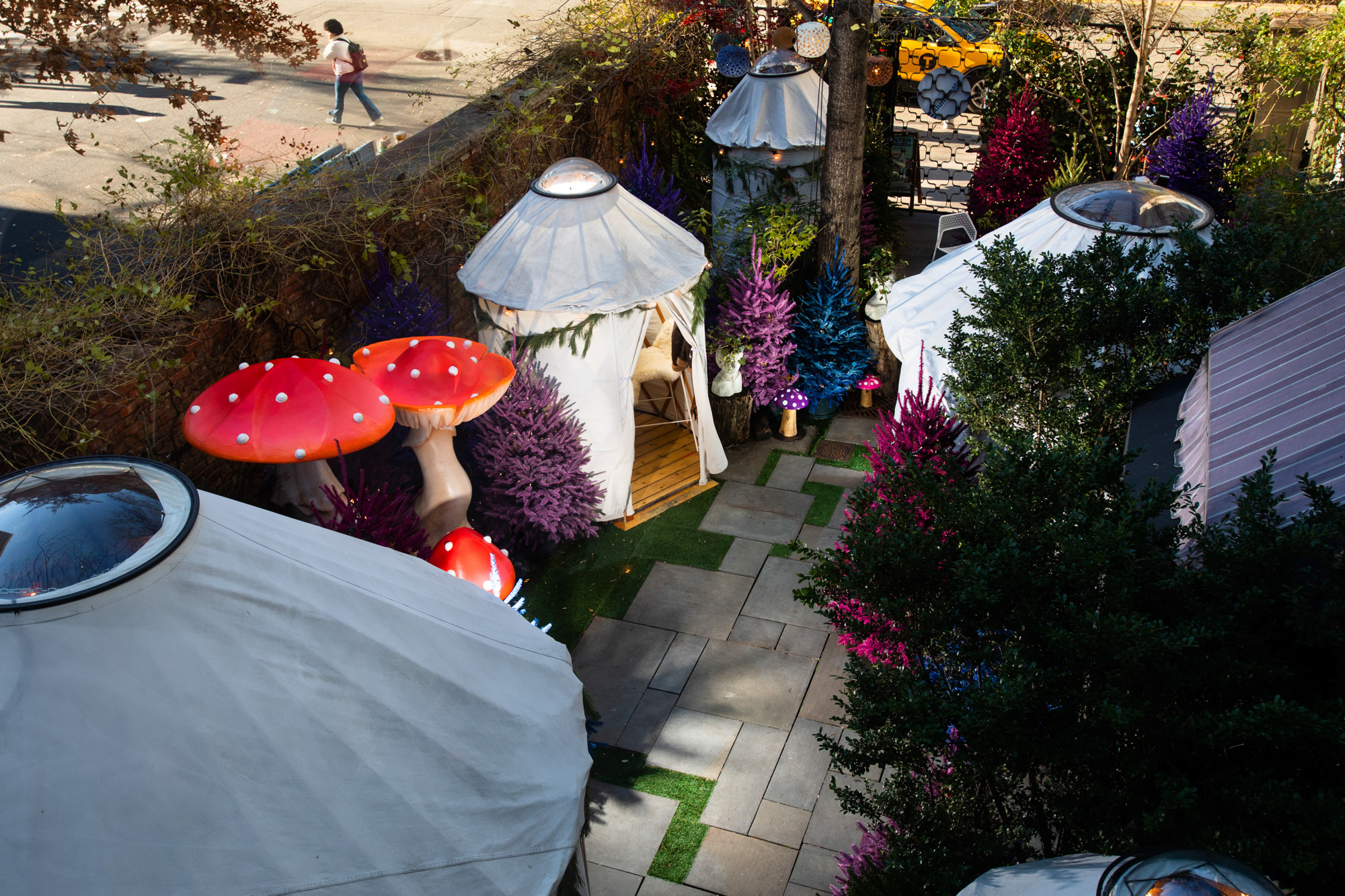 A trippy yurt garden just opened at The Standard East Village
