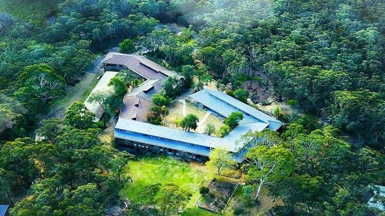 Aerial view of a facility in the Blue Mountains