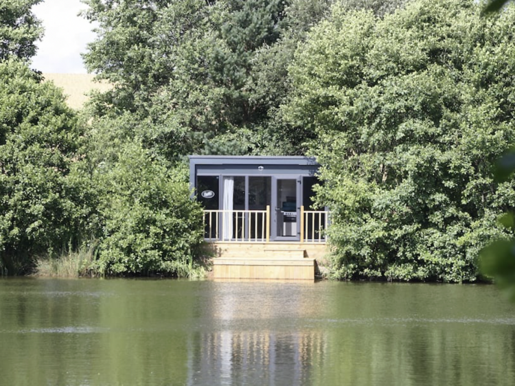 The lodge on the lake in Cefn Mably