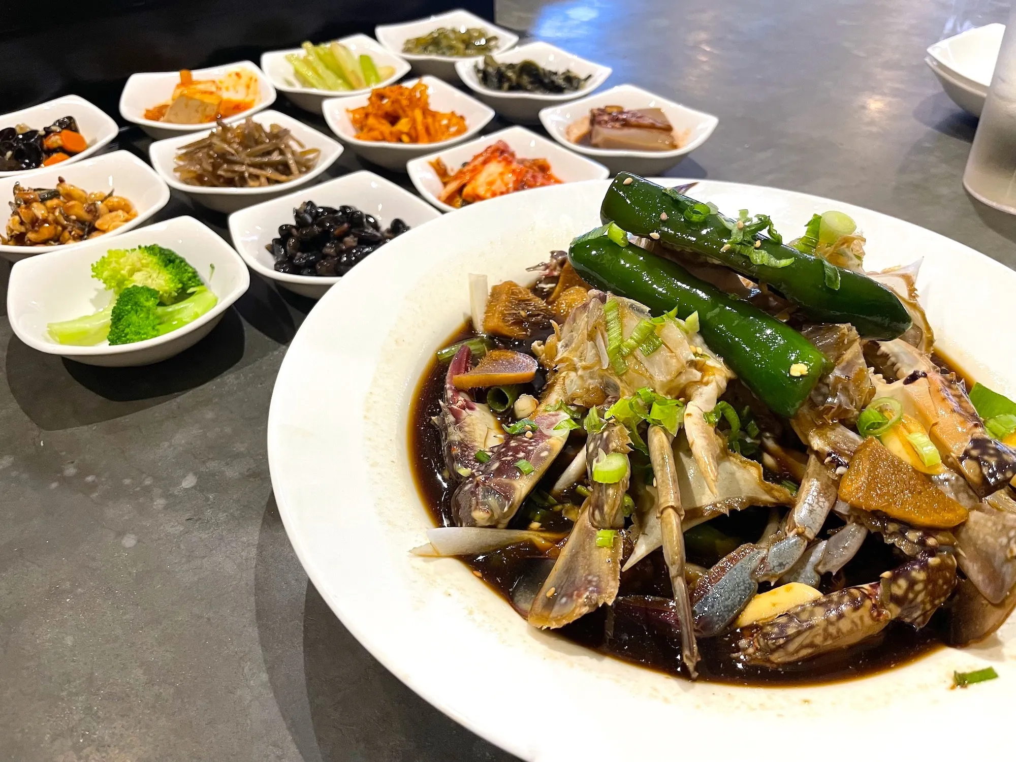 Soy marinated crab at Soban