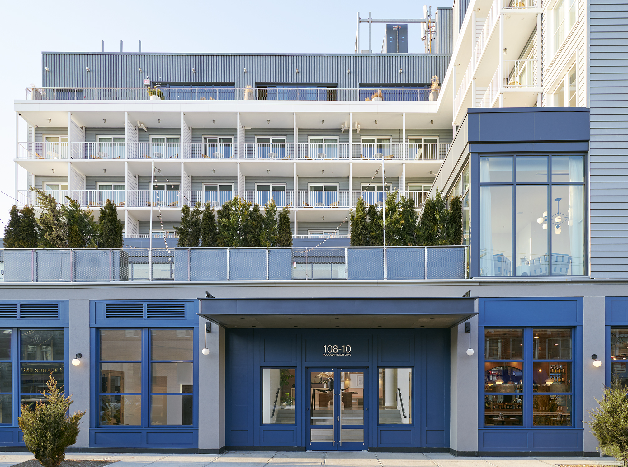 An exterior view of The Rockaway Hotel.