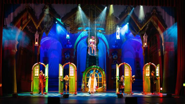 Performers on stage. Performers on stage.