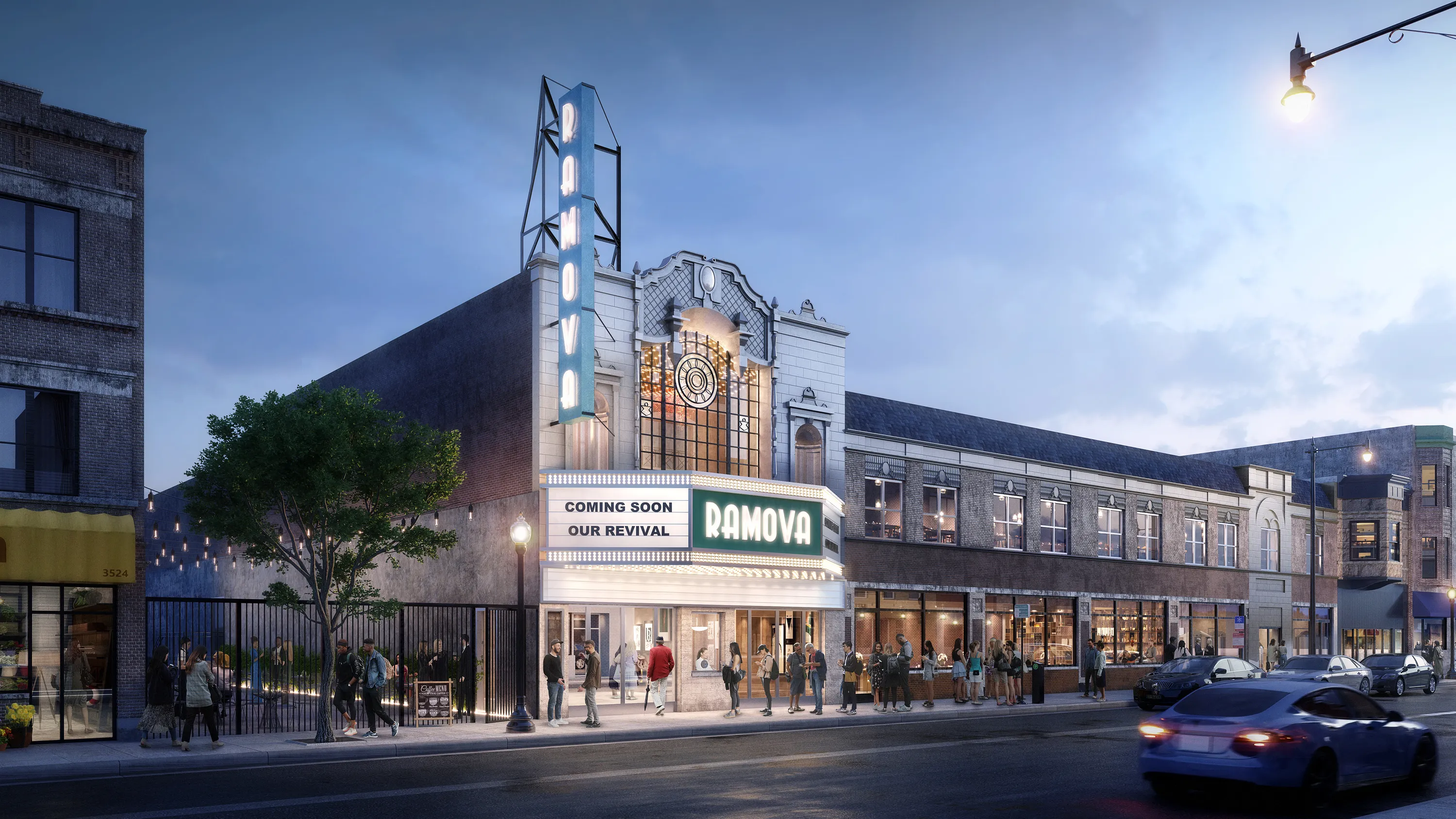 A rendering of Ramova Theater