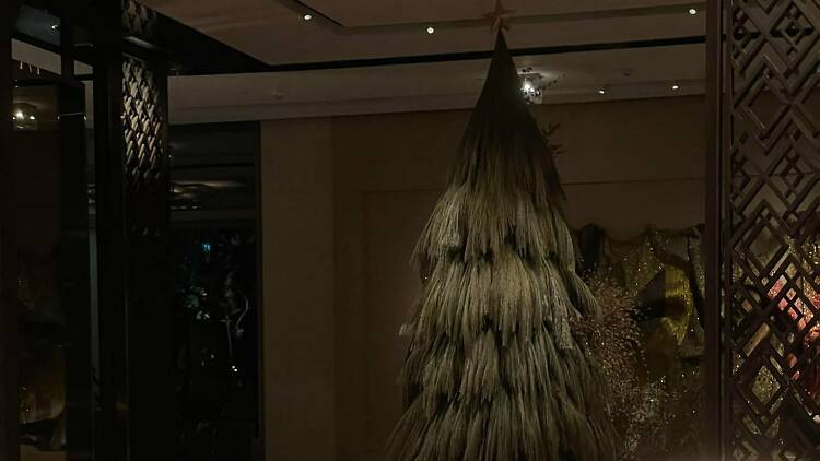 Wild grass Christmas tree at Capella Bangkok