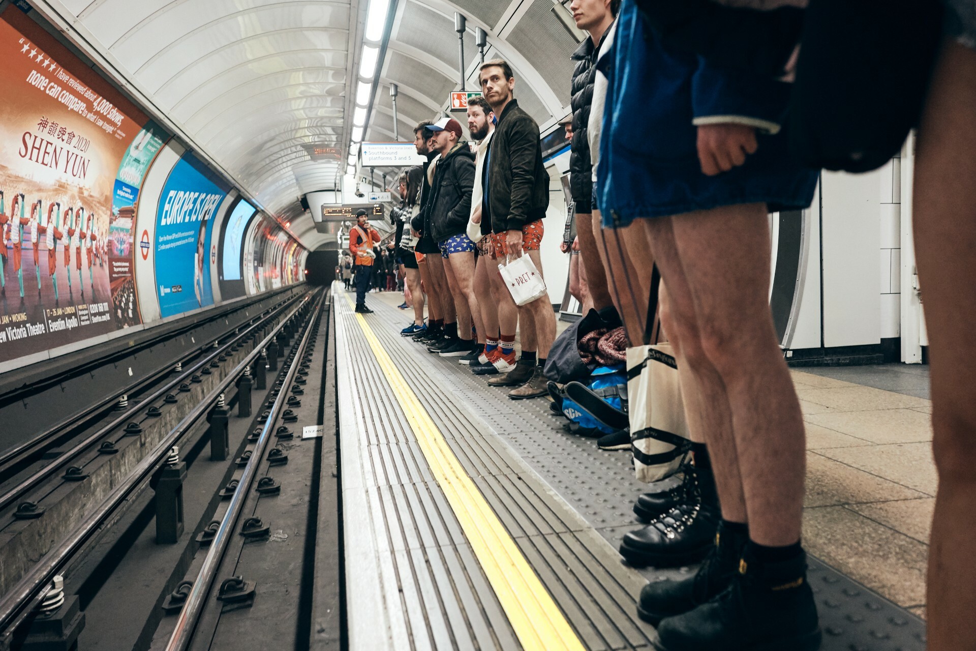 Commuters strip down to their undergarments to participate in the annual No  Pants Subway Ride - India Today