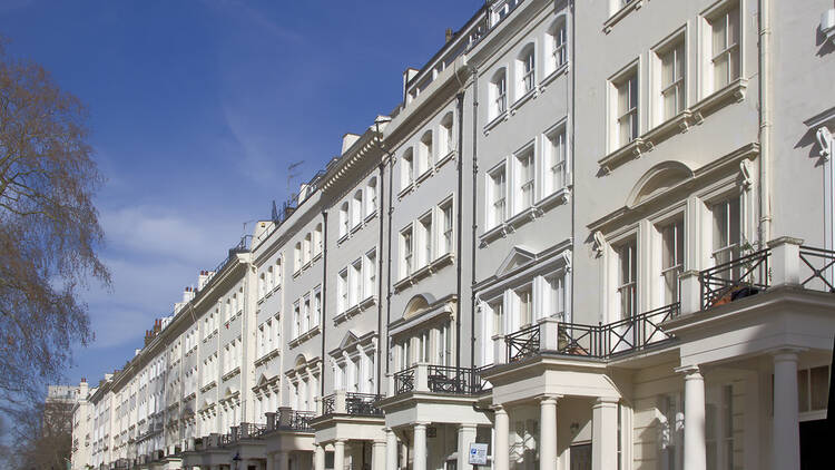 A street of houses in London