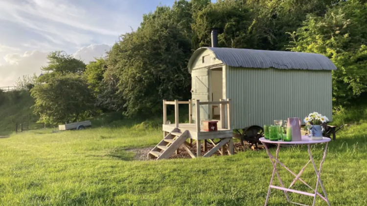 The shepherd’s hut in Tisbury