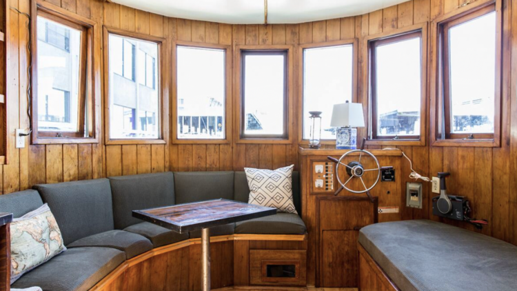 The cute houseboat in Lake Union