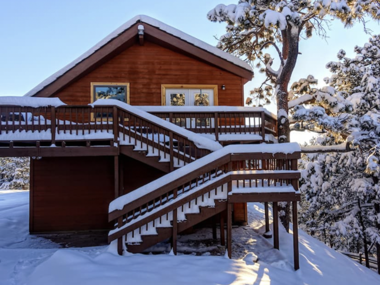 The treehouse cabin in Evergreen