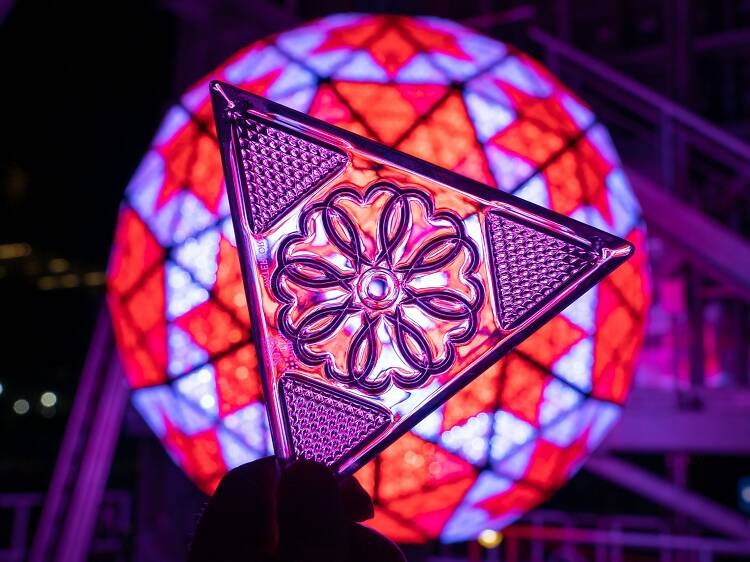 You can take home a crystal triangle from the Times Square New Year’s Eve Ball on Thursday morning