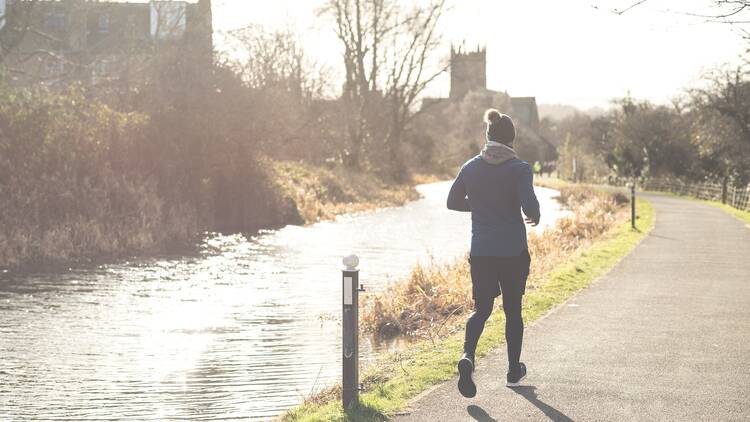 A jogger in Edinburgh