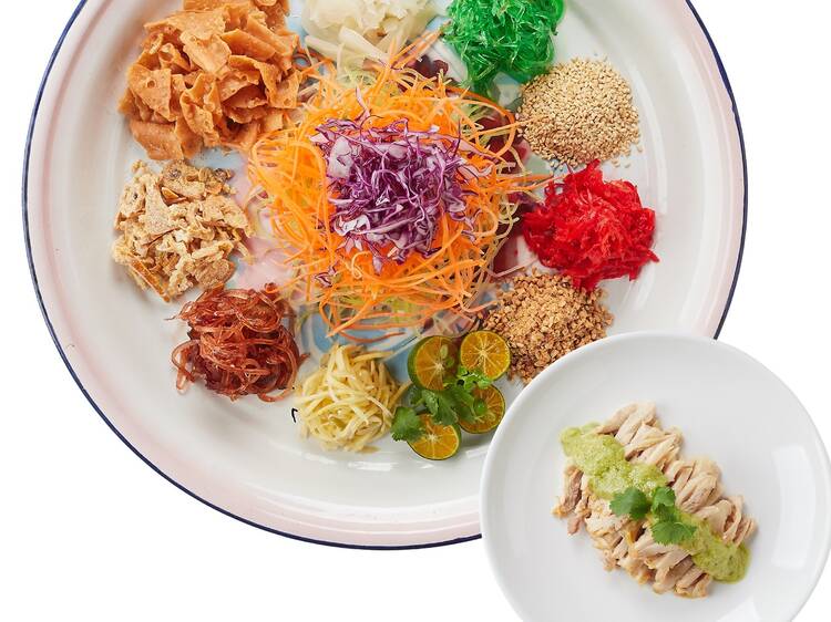 Hainanese Steamed Chicken Yu Sheng (From $28.80)