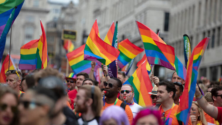 A pride march in the UK 