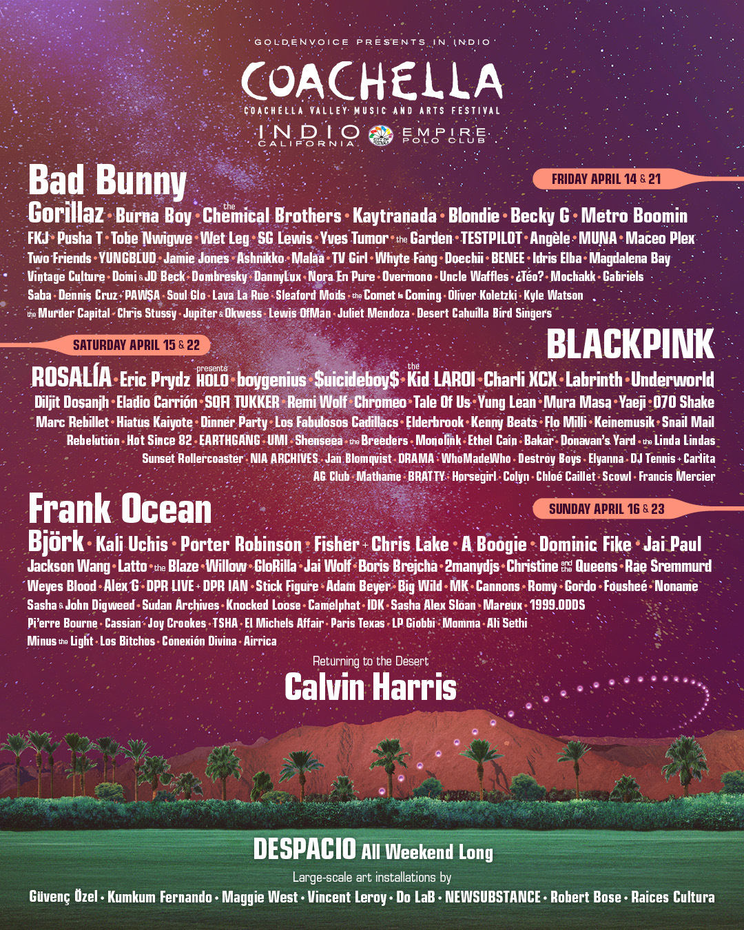 Coachella 2023 Lineup, Headliners & Schedule Info