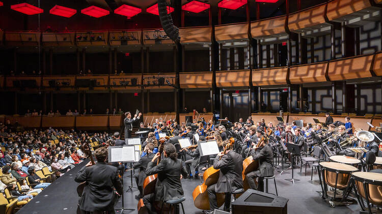 Jingdong Kai conducts The Orchestra Now.