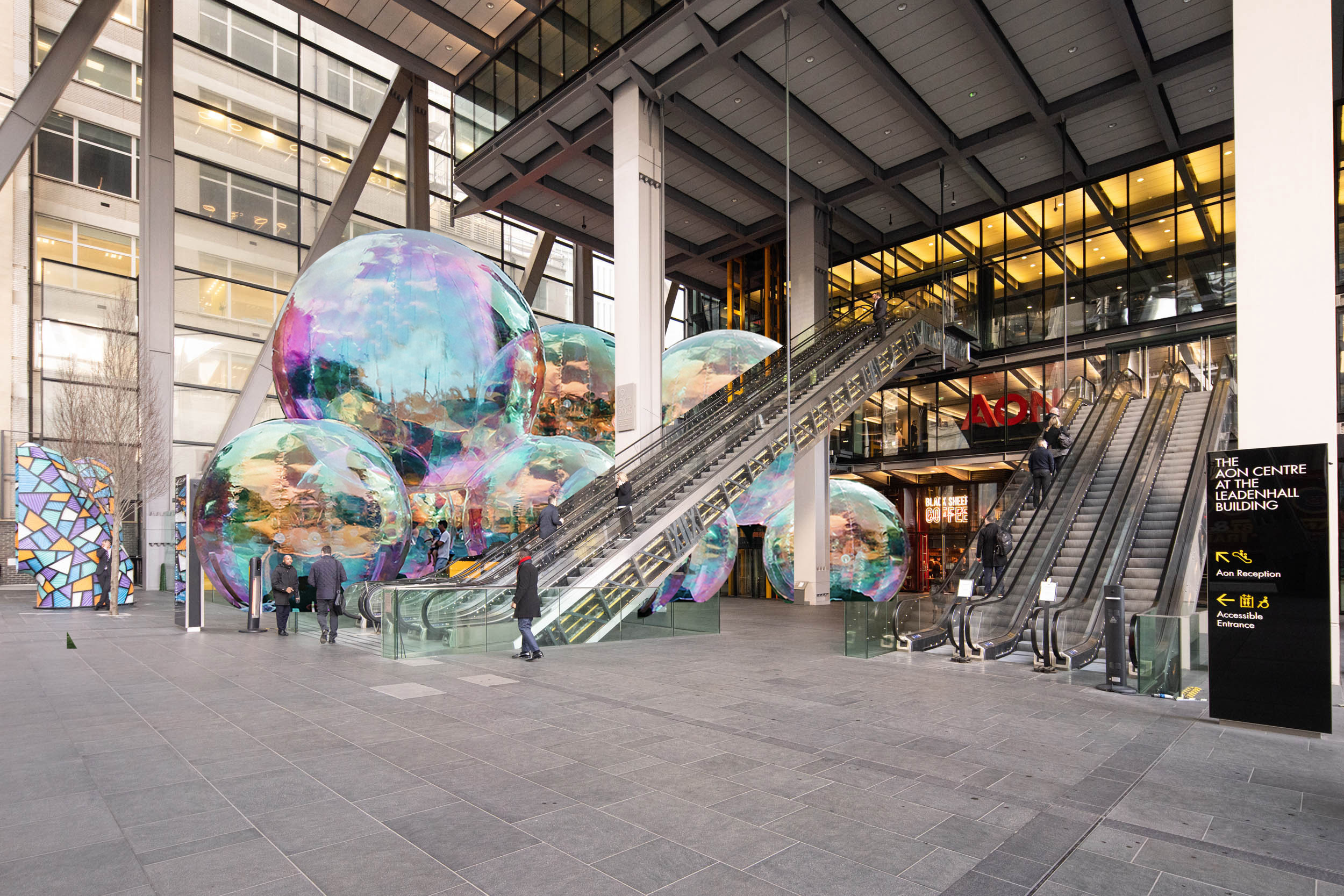 Gigantic shimmering bubbles will be appearing across the City this week