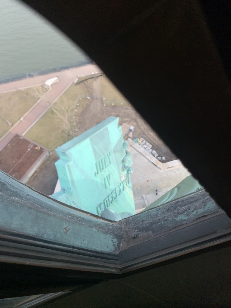 Inside the statue of liberty