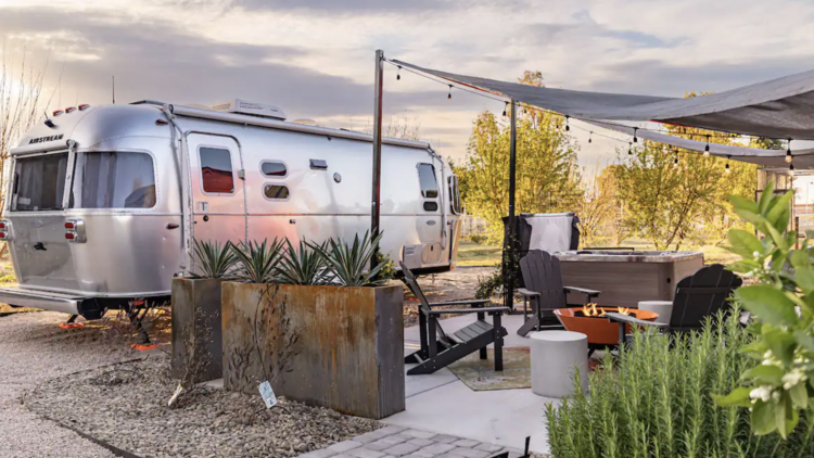 The retro Airstream at Arrandale Farms