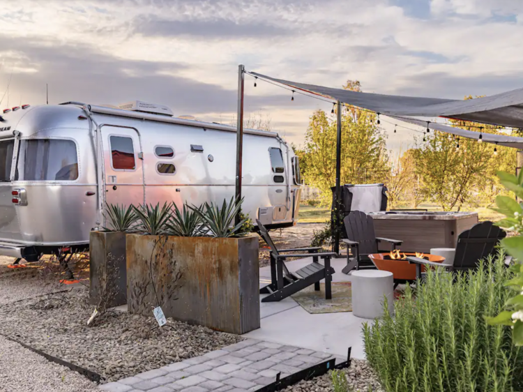 The retro Airstream at Arrandale Farms