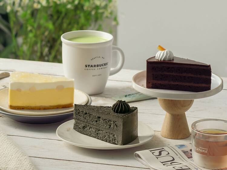 Starbucks - free cake with a handcrafted drink purchase