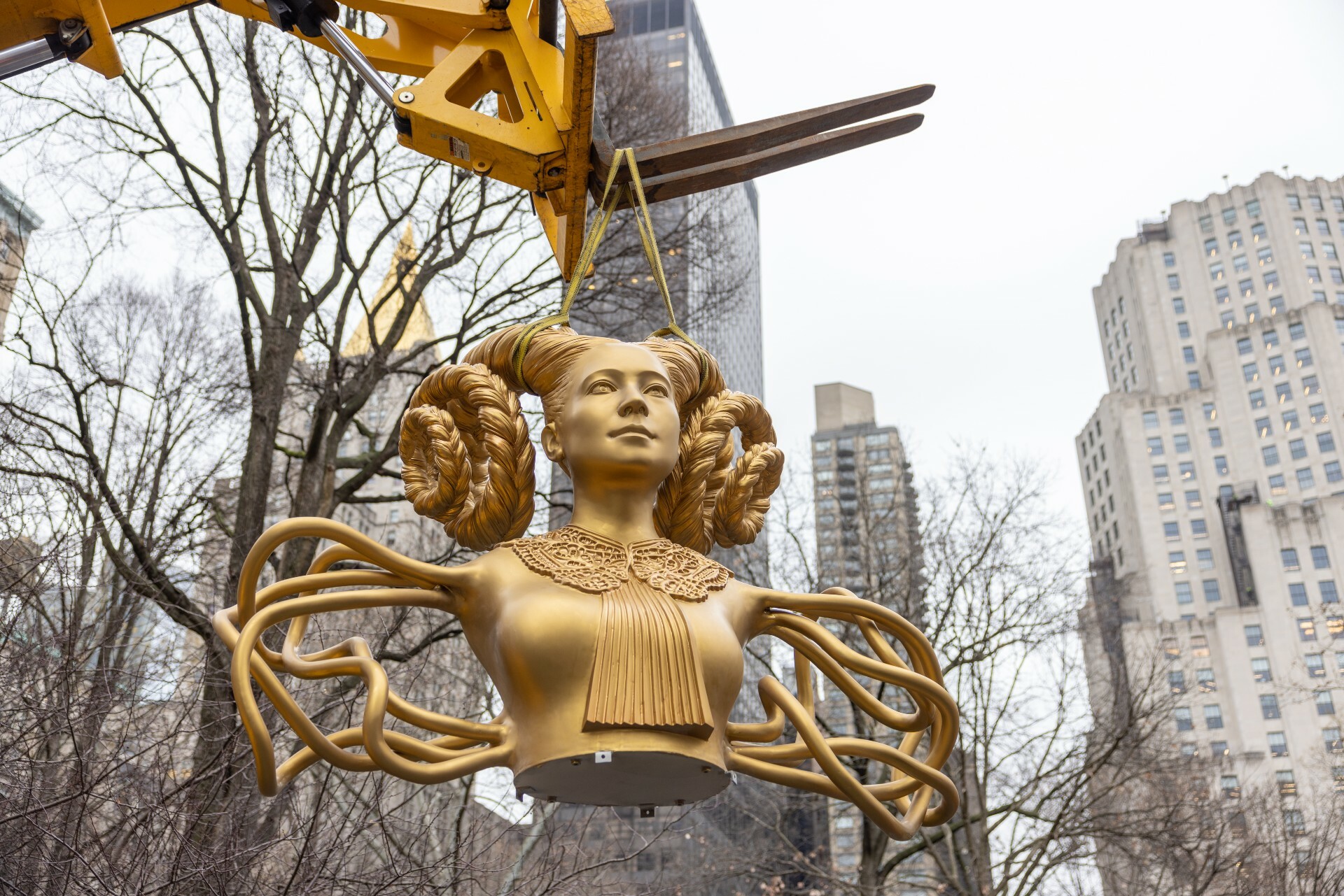 The installation of Shahzia Sikander's "Witness."