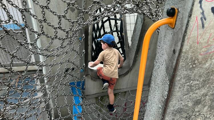 A child climbing 