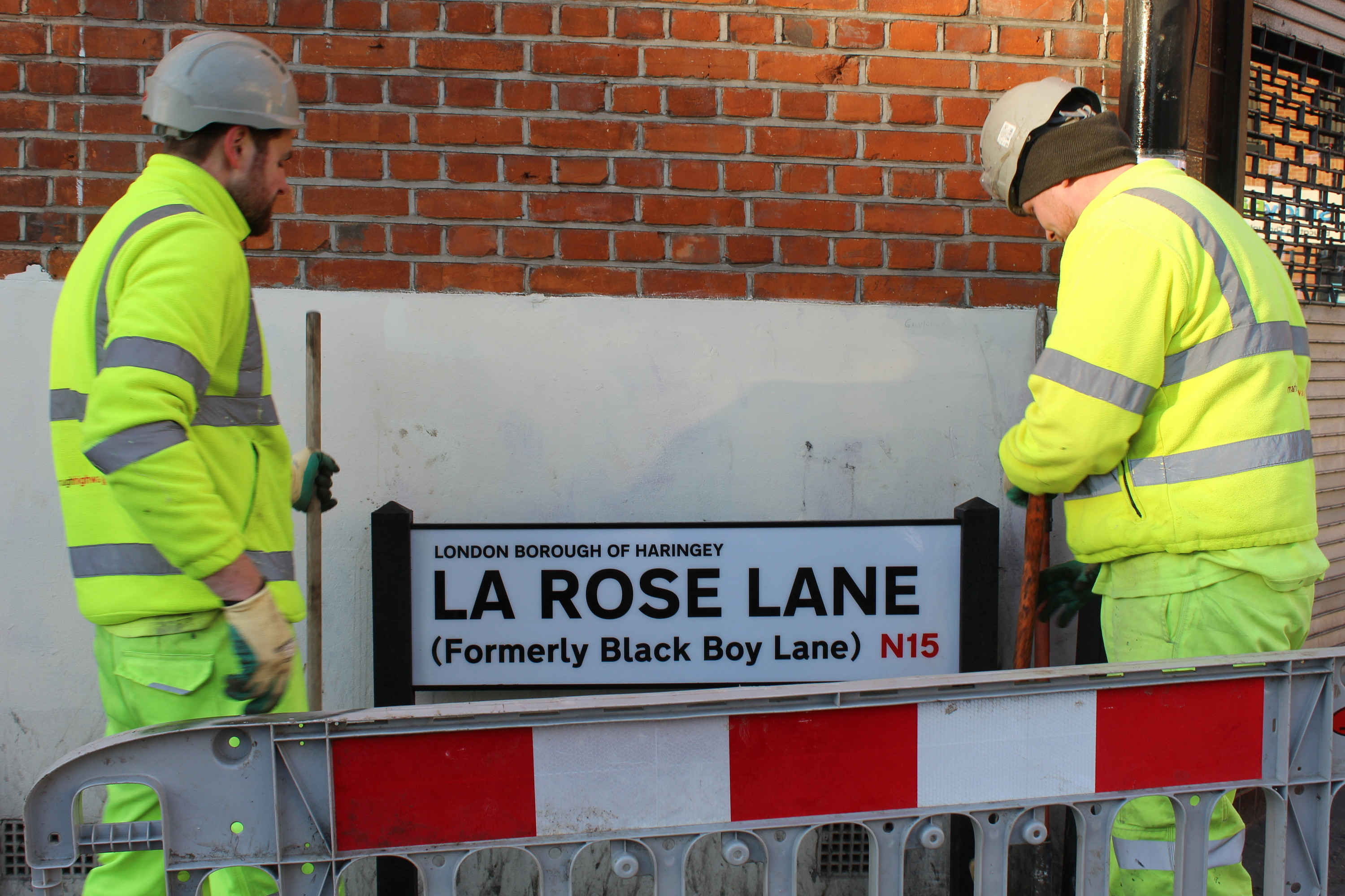 Black Boy Lane street sign vandalised after Tottenham road is renamed