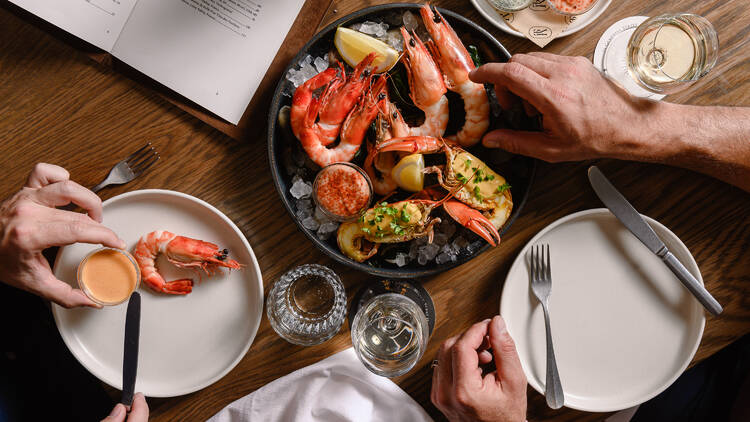 The seafood plate at the Rover