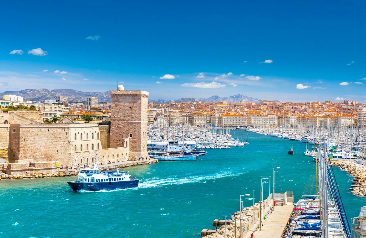 Marseille with boats