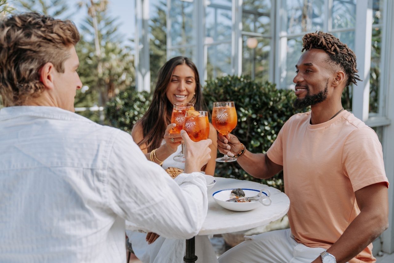 Aperol is doing a pop-up at Petanque Social right now