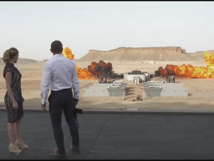 Blofeld’s ‘Spectre’ base goes up in smoke (2015)