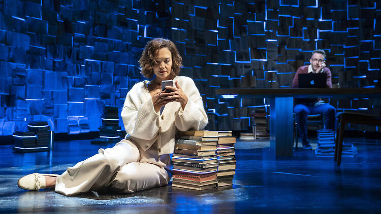 Katie Holmes (Julia Cheever) and Eddie Kaye Thomas (Abe) in Roundabout Theatre Company’s production of The Wanderers