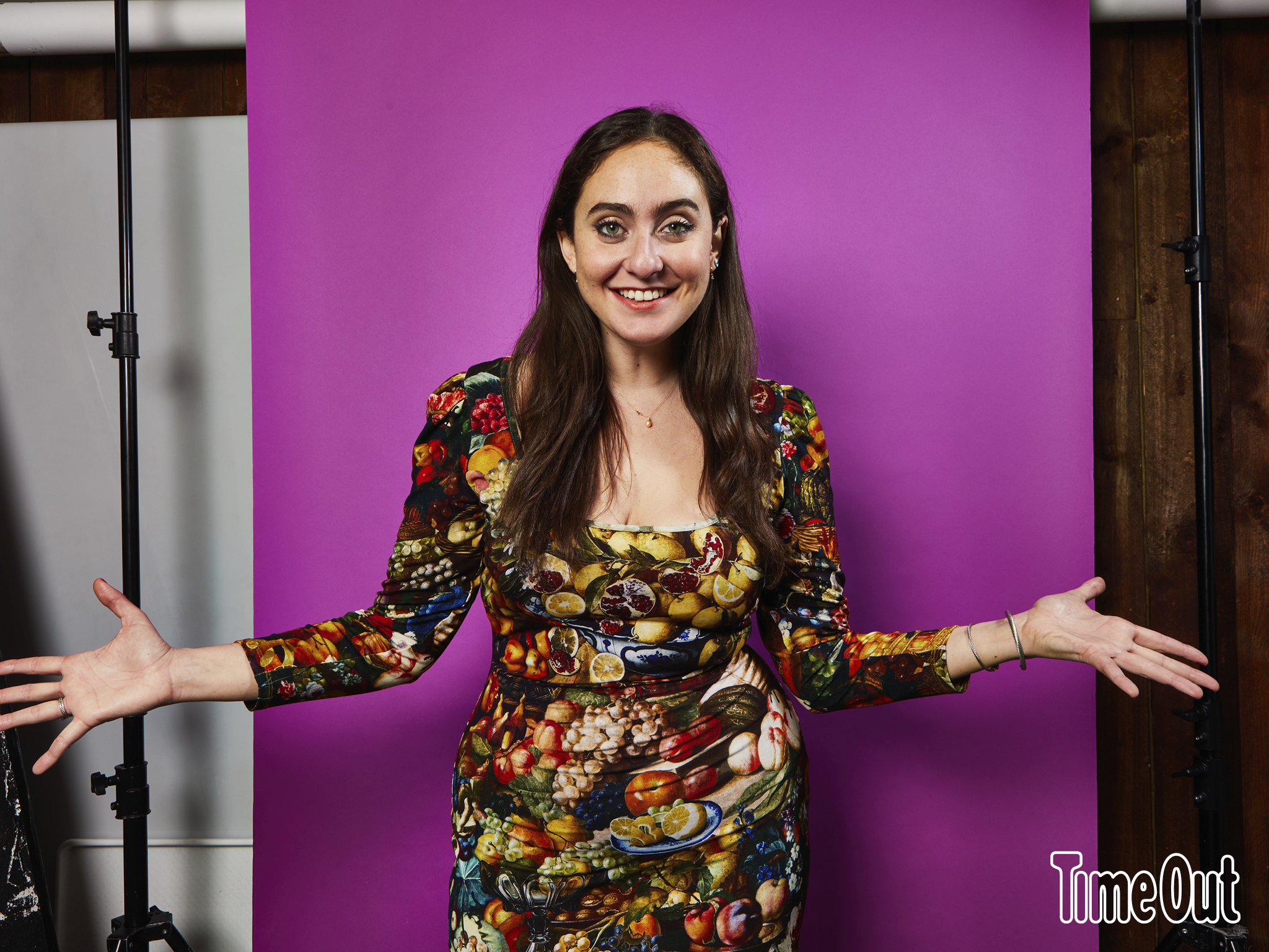 Catherine Cohen in the Time Out Studio