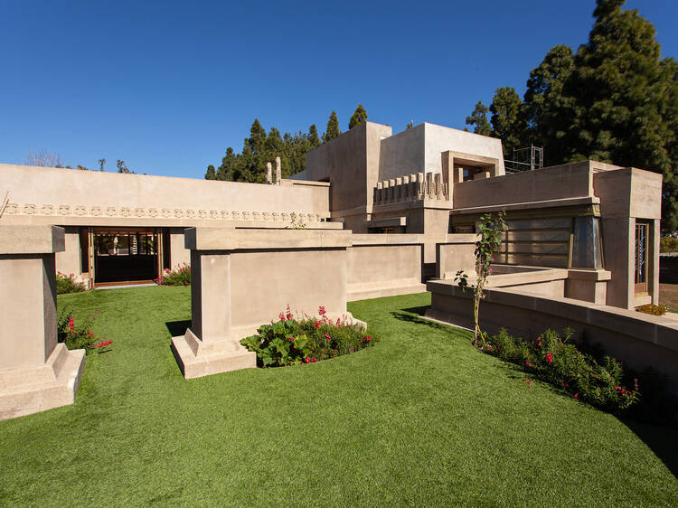 Tour Frank Lloyd Wright’s handsome Hollyhock House at Barnsdall Art Park