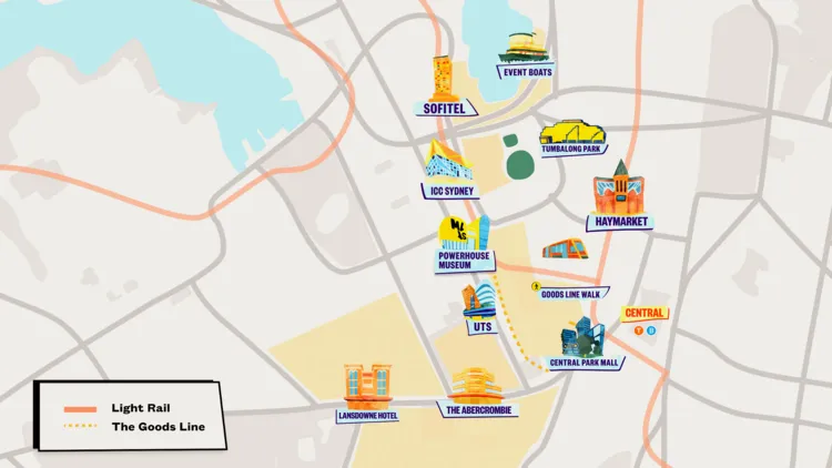 SXSW sydney precinct map