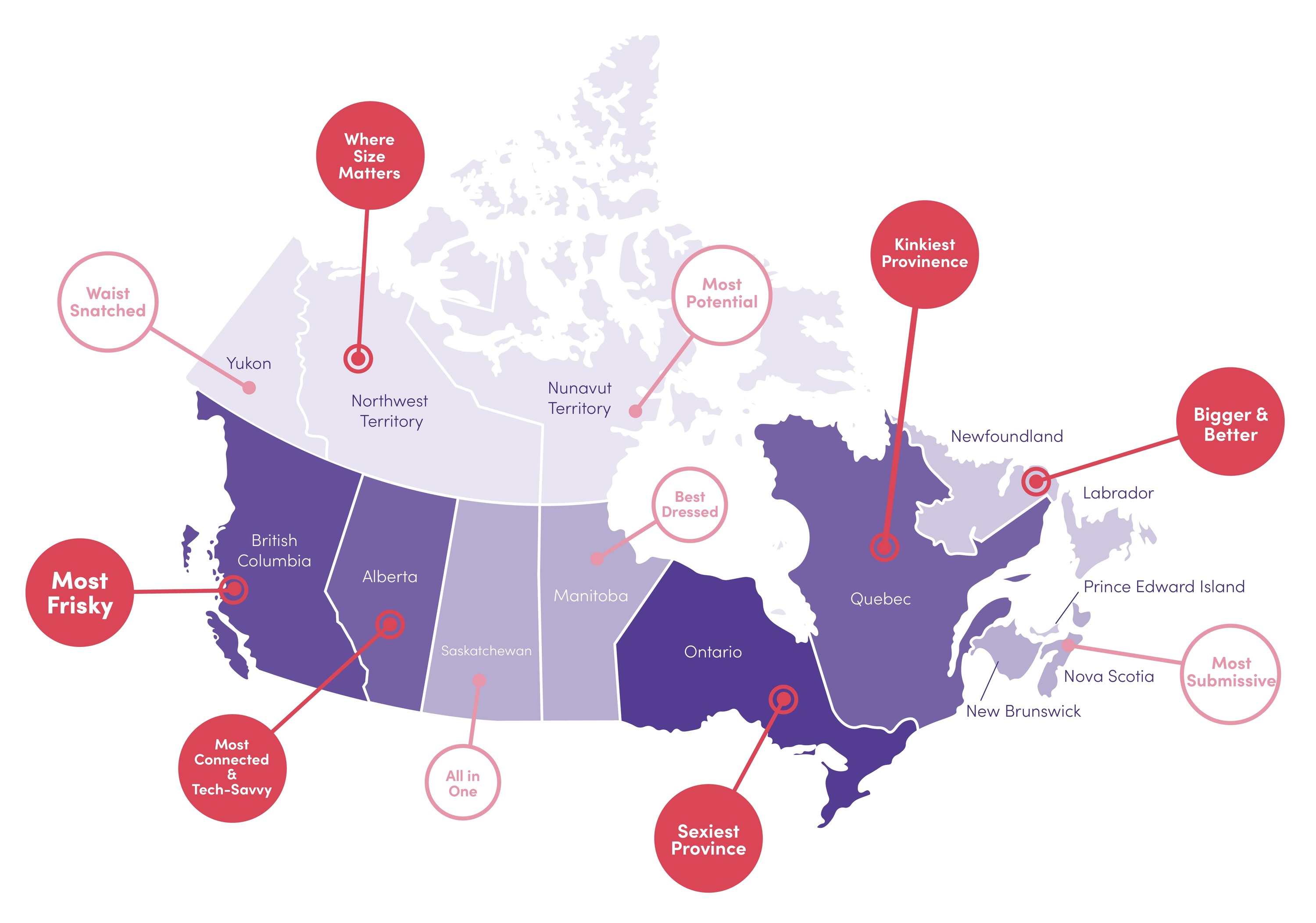 Sex map reveals Quebec as the kinkiest province in Canada