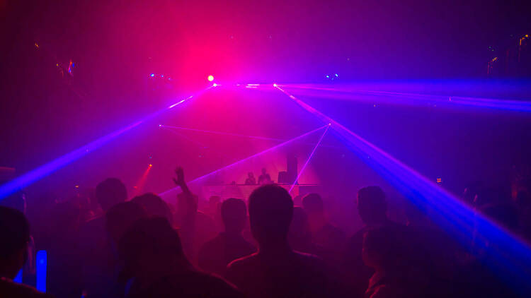 Club with lasers