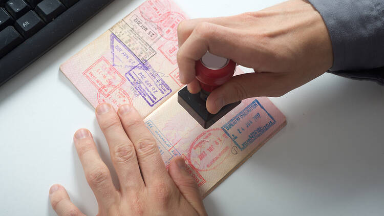 Passport stamps