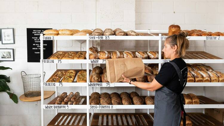 A rustic bakery scene