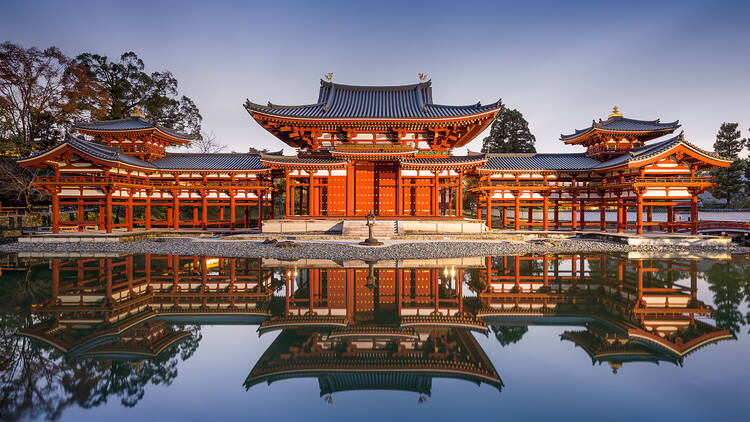Byodoin Temple with its reflection on water