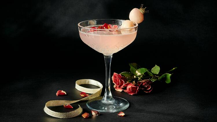 A lychee rose martini.