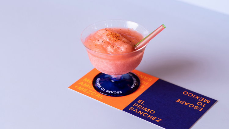 The frozen cocktail at El Primo Sanchez