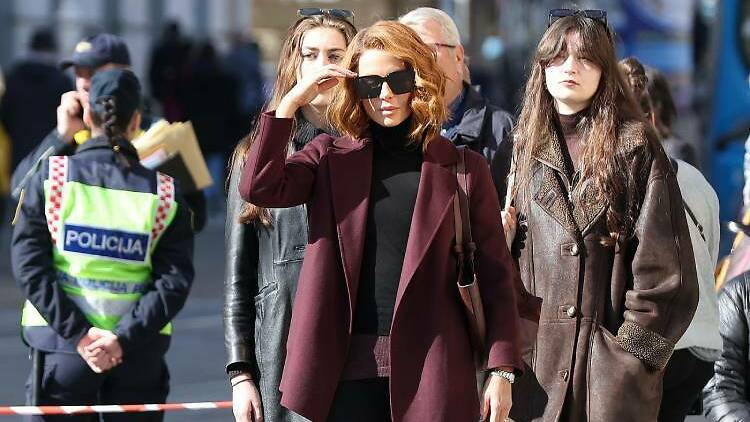 Kate Beckinsale filming in Zagreb