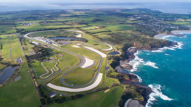 An aerial shot over Phillip Island.