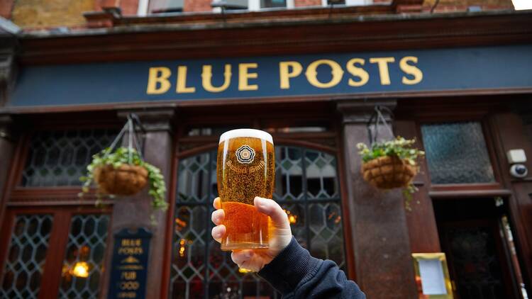 The Blue Posts Sam Smiths pub Newman Street